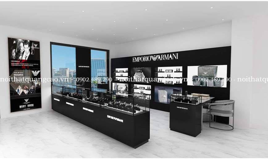 Tủ trưng bày đồng hồ Emporio Armani