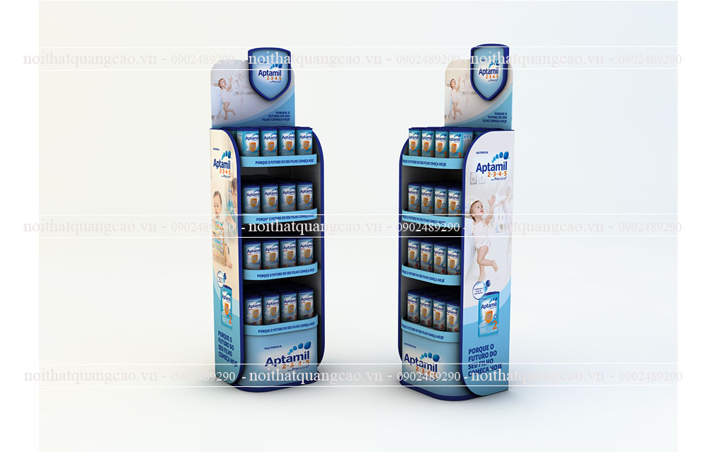 Kệ booth trưng bày quảng cáo sữa Aptamil