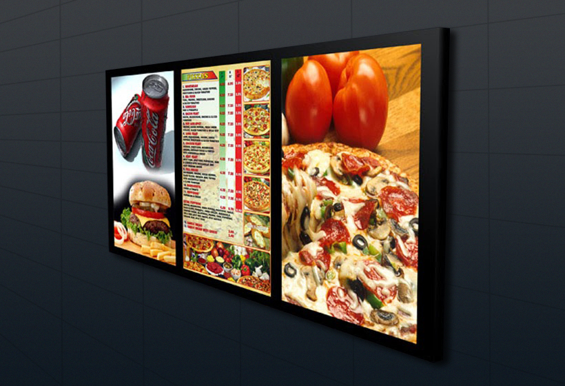 Hộp đèn Lightbox nắp bật quảng cáo thức ăn nhanh