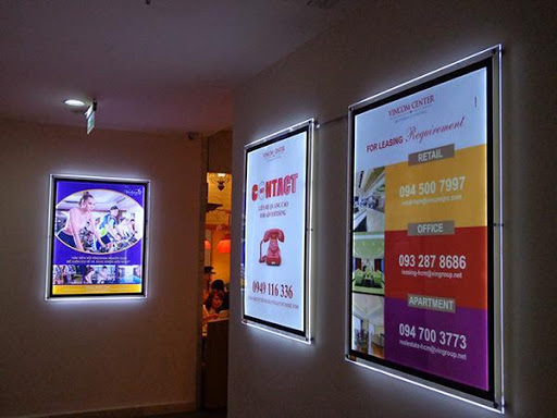 Hộp đèn lightbox sáng viền