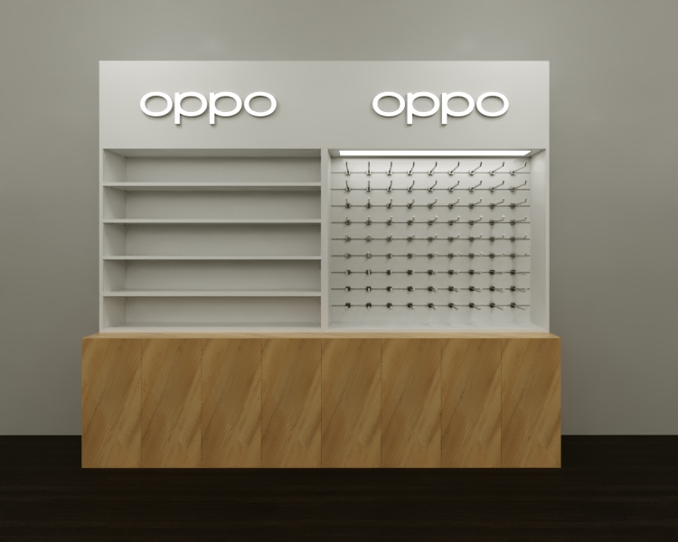 Kệ vách trưng bày điện thoại Oppo