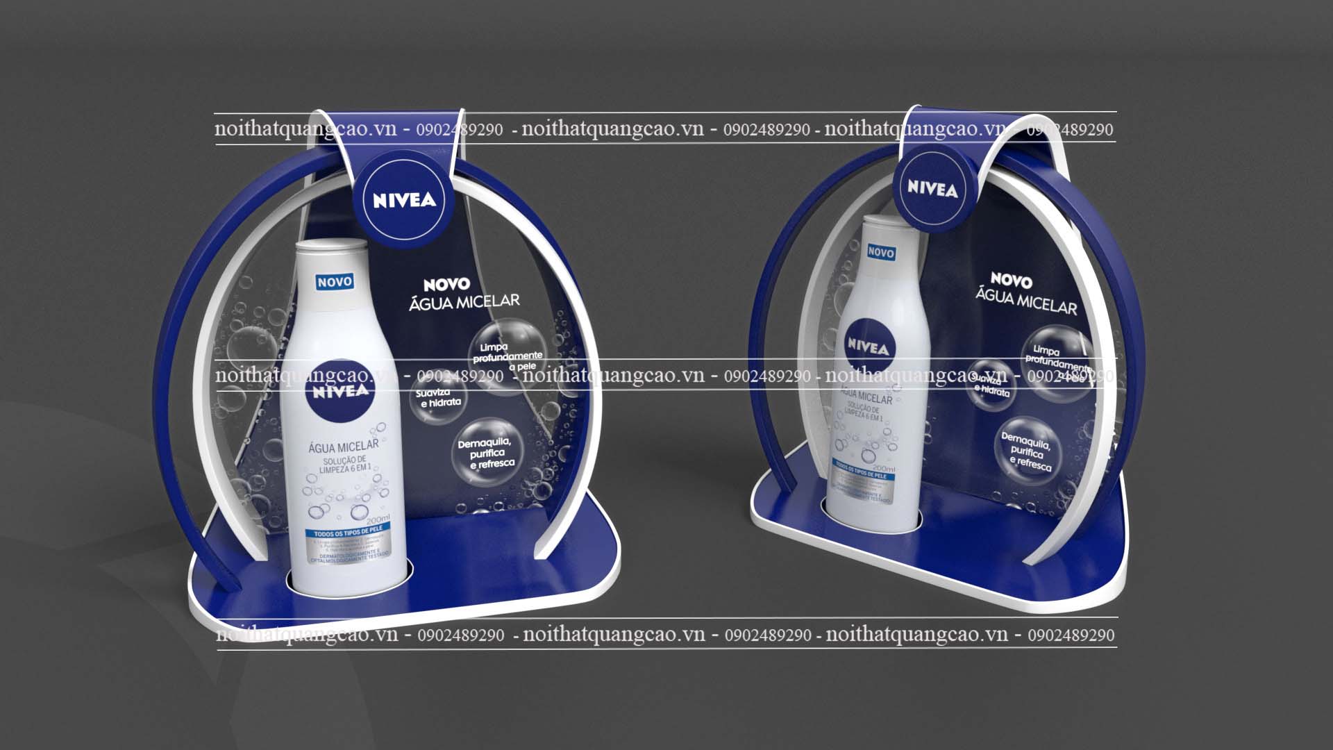 Kệ Posm trưng bày sản phẩm Nivea 2