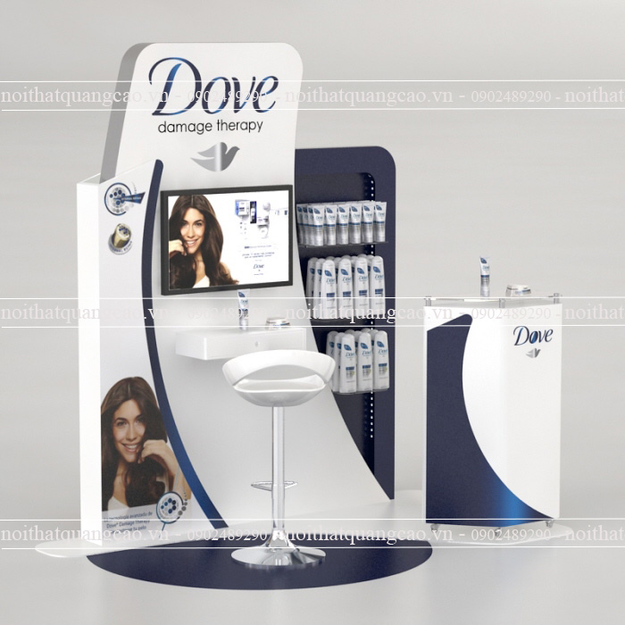 Kệ posm trưng bày dầu gội Dove 2