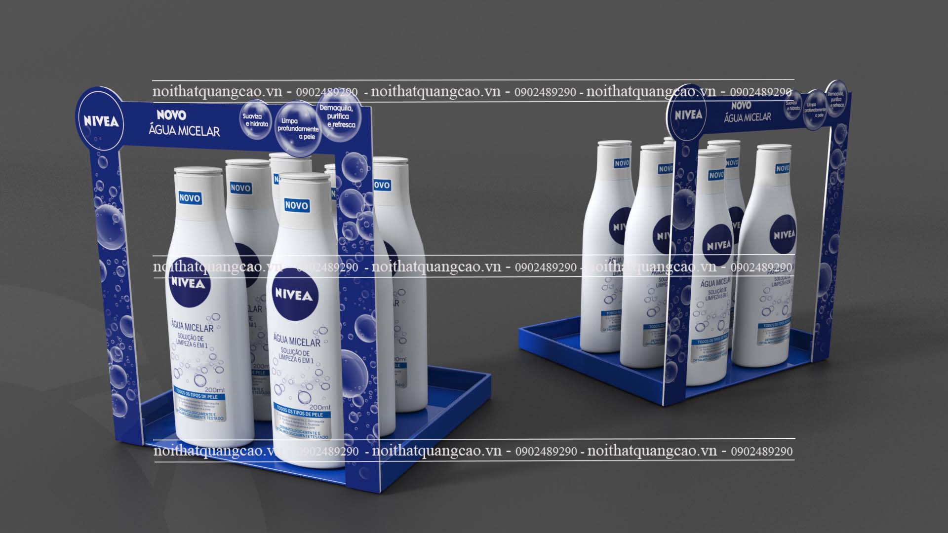 Kệ Posm trưng bày sản phẩm Nivea 3