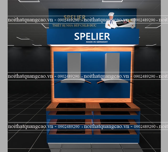 Vách trưng bày thiết bị nhà bếp Spelier