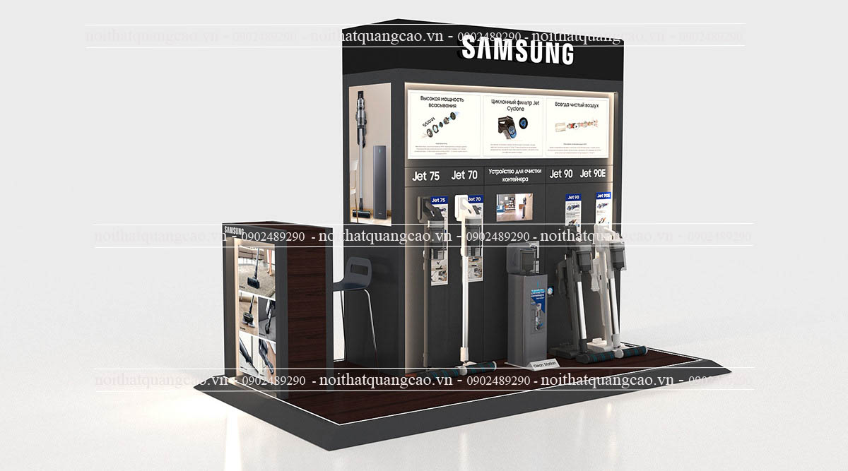 Kệ booth trưng bày sản phẩm Samsung 4