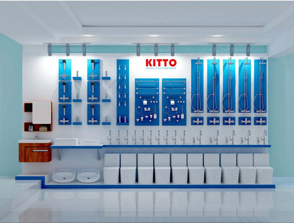 Kệ vách ốp tường thiết bị vệ sinh Kitto 4