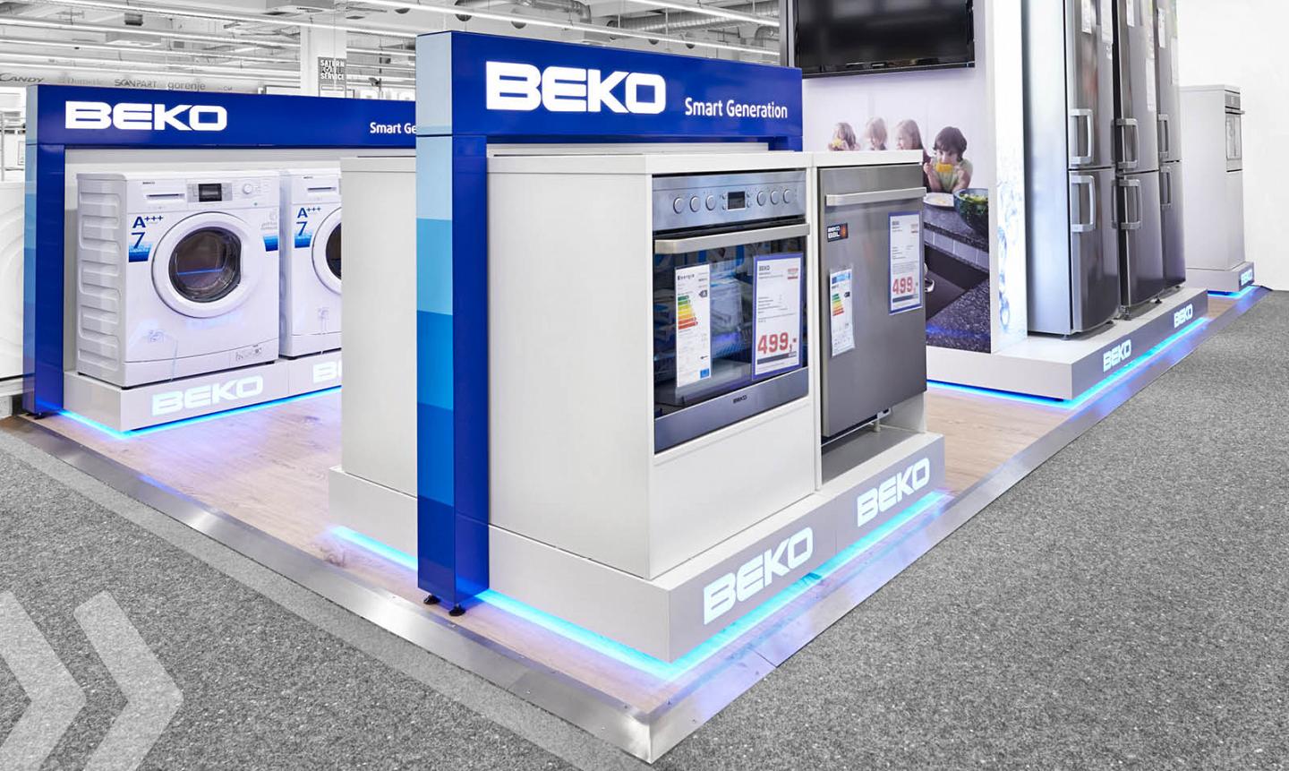 Kệ đảo trưng bày máy giặt Beko 2