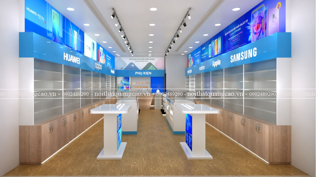 Kệ trưng bày điện thoại shop Thành Nam