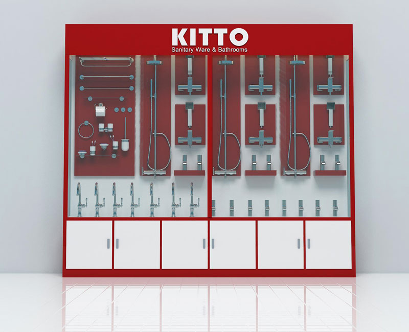Kệ vách ốp tường thiết bị vệ sinh Kitto 2