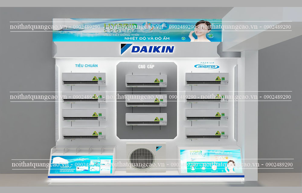 Vách trưng bày điều hòa Dakin 3 line