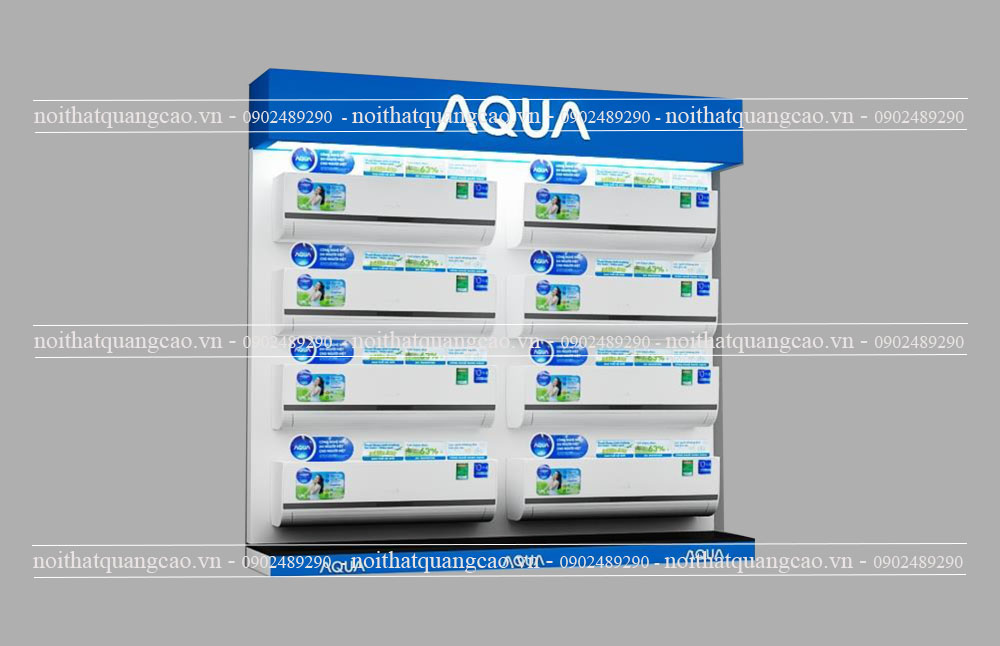 Vách trưng bày điều hòa Aqua