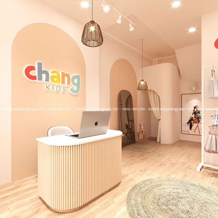 Khu vực quầy lễ tân shop