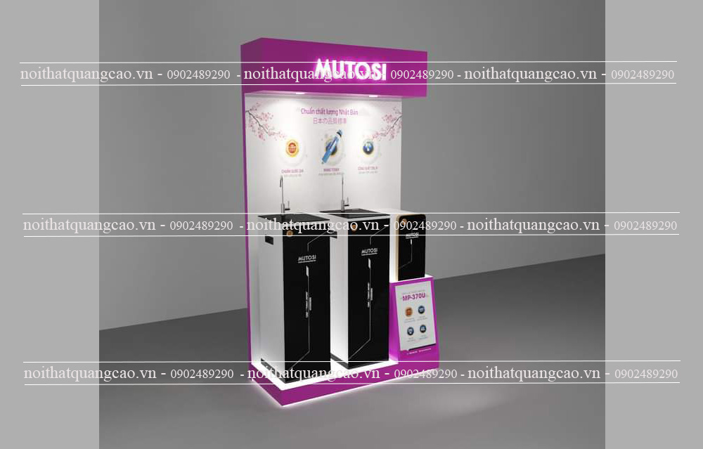 Kệ trưng bày lọc nước Mutosi