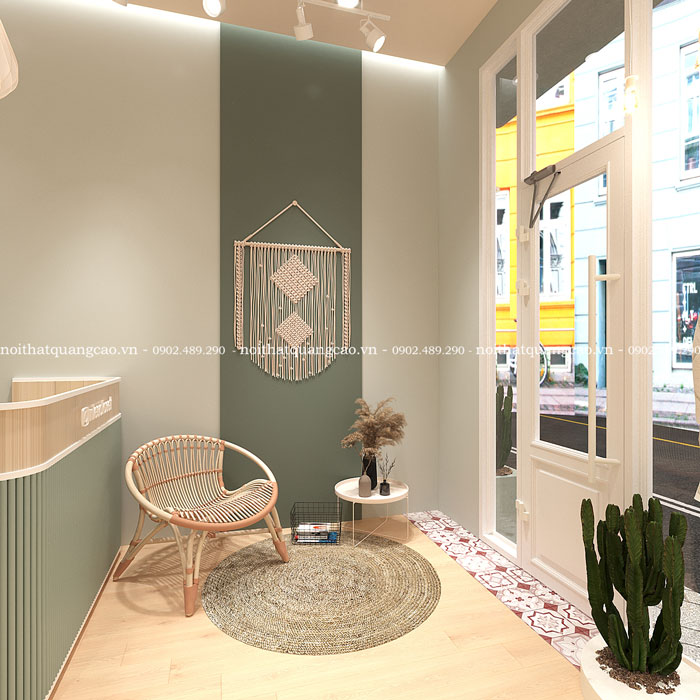 Khu vực ghế ngồi chờ shop