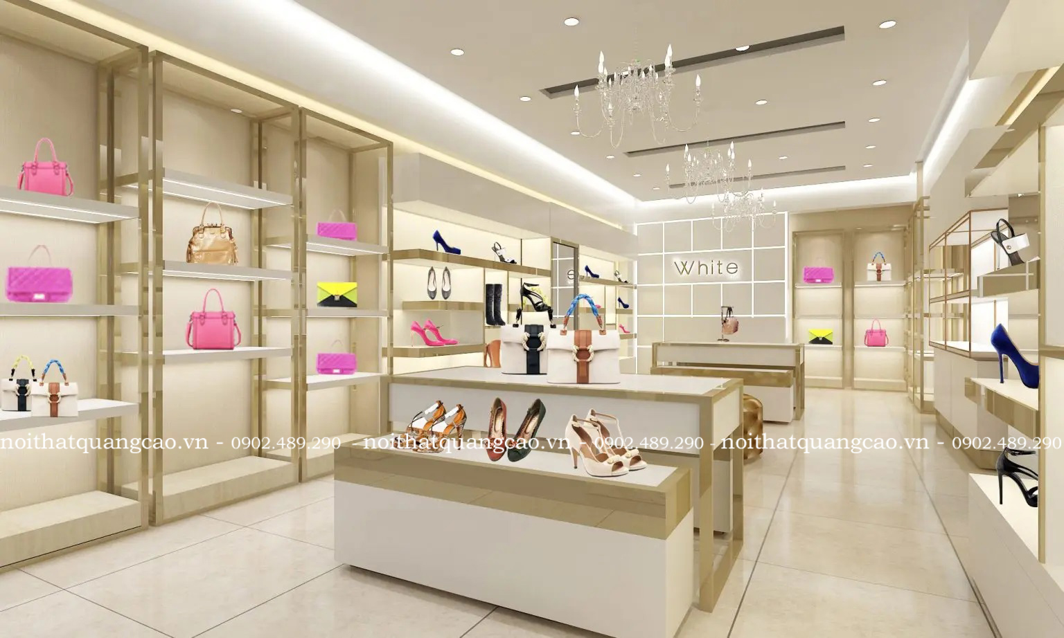 Mặt bằng bố trí phối cảnh nội thất shop thời trang