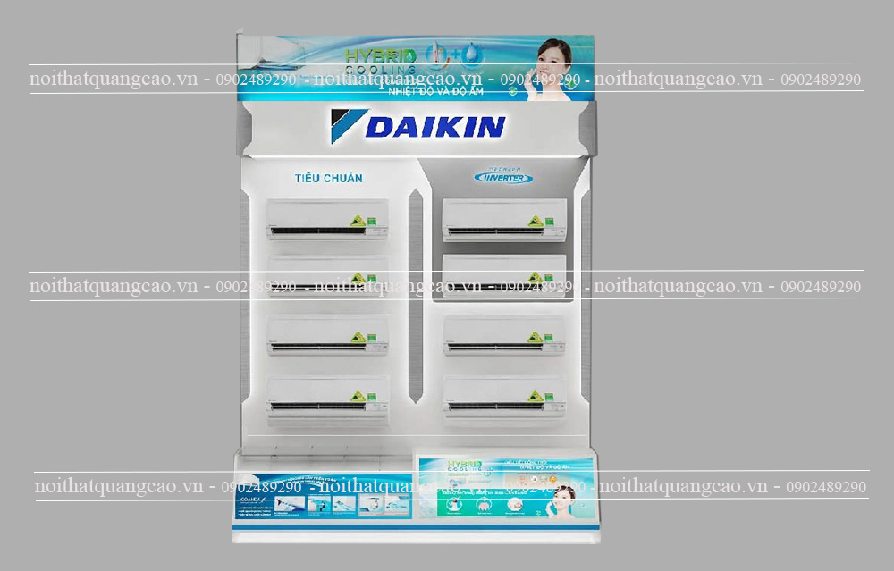 Vách trưng bày điều hòa Dakin 2 line