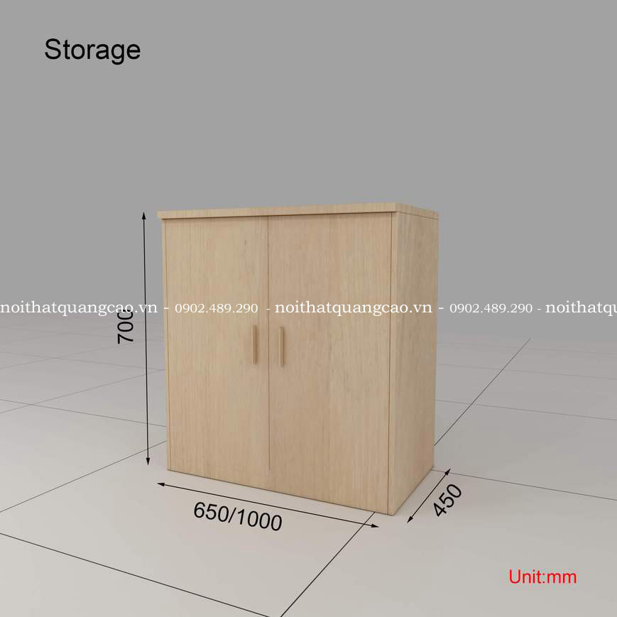 Mẫu tủ thấp trưng bày điện thoại